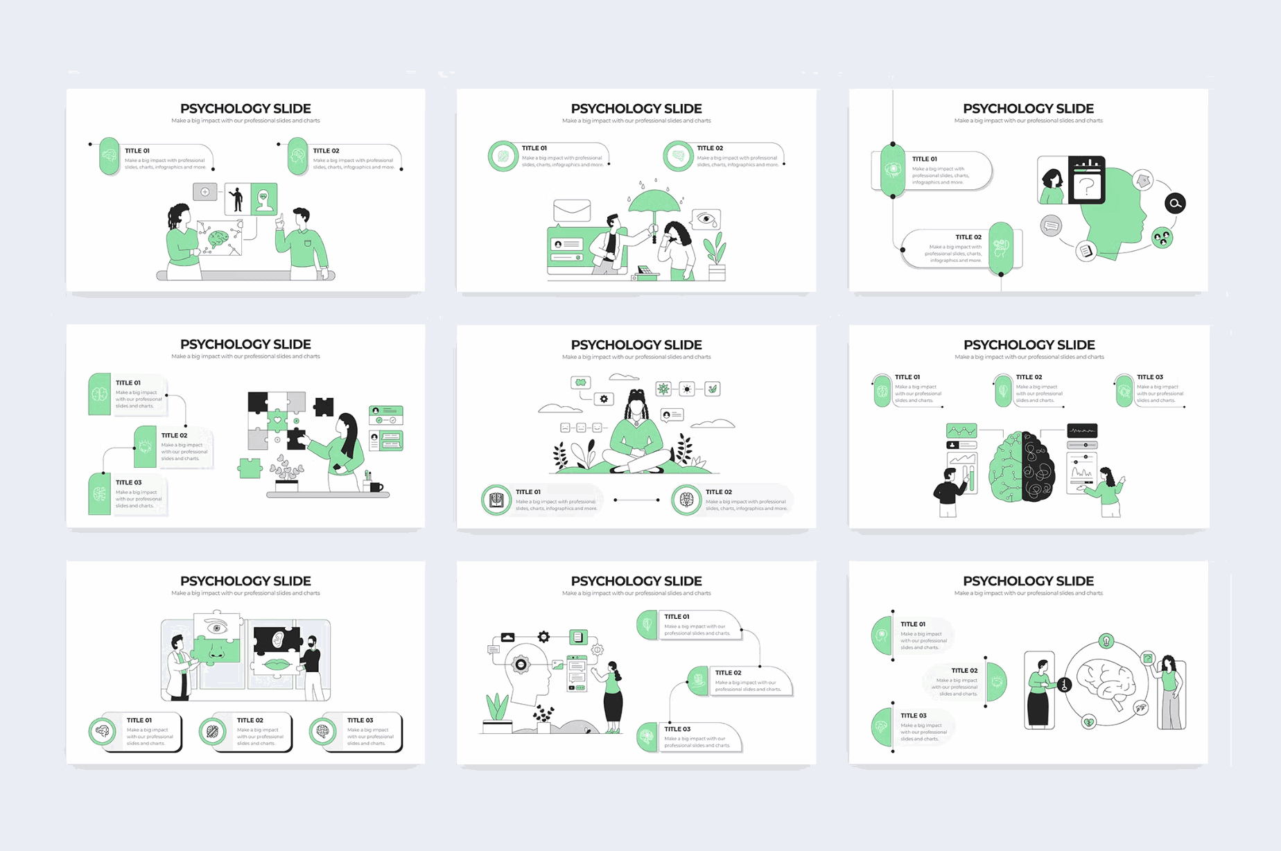 255Medical Psychology Slides Illustrator Infographics - whaledesign