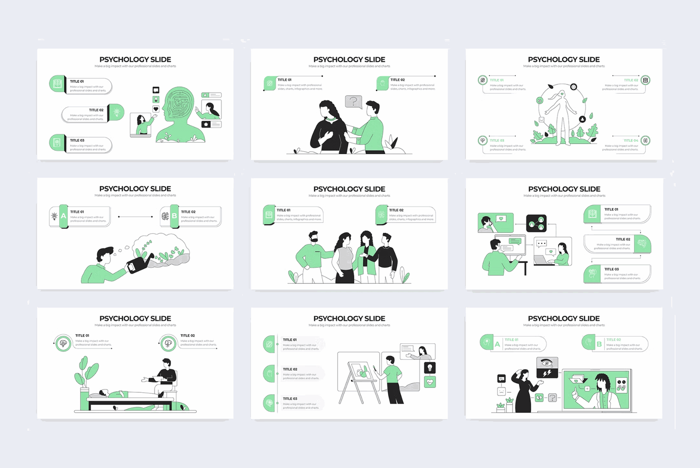 255Medical Psychology Slides Illustrator Infographics - whaledesign