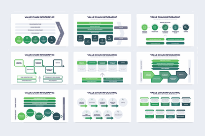 256Business Value Chain Illustrator Infographics - whaledesign