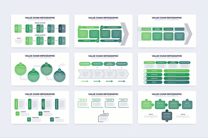 256Business Value Chain Illustrator Infographics - whaledesign