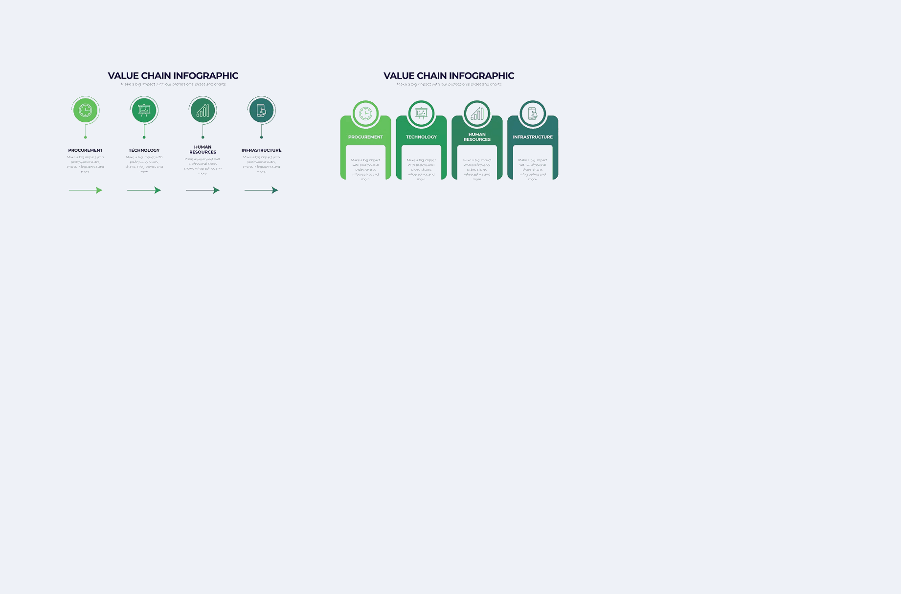 256Business Value Chain Illustrator Infographics