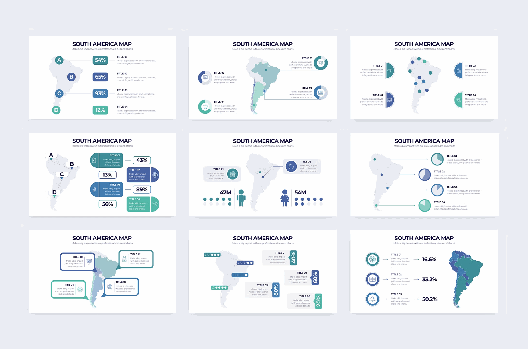 258South America Map Illustrator Infographics