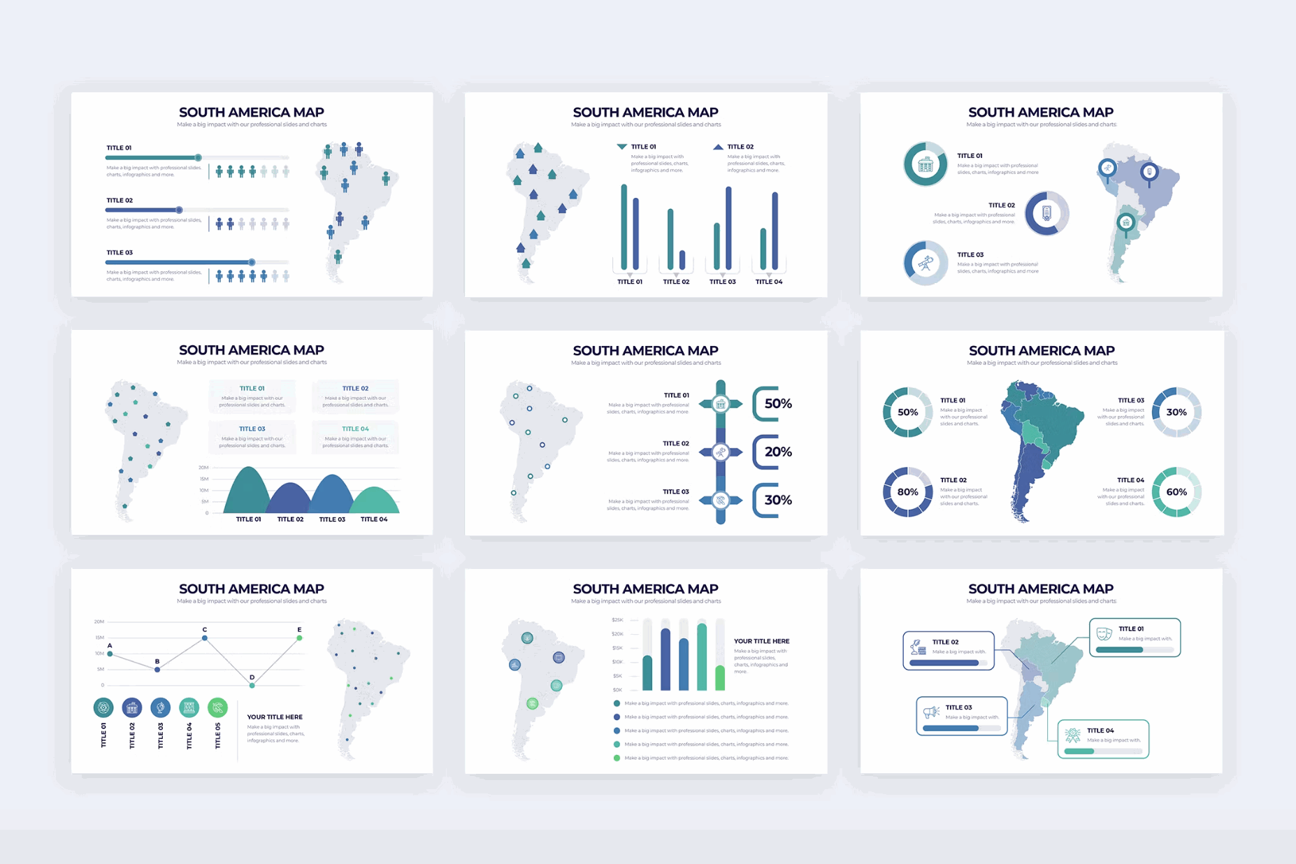 258South America Map Illustrator Infographics