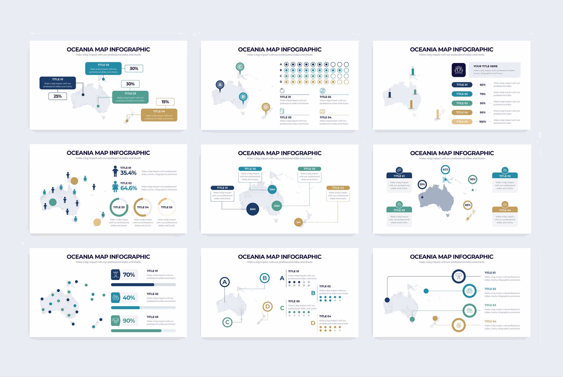 259Education Oceania Map Illustrator Infographics