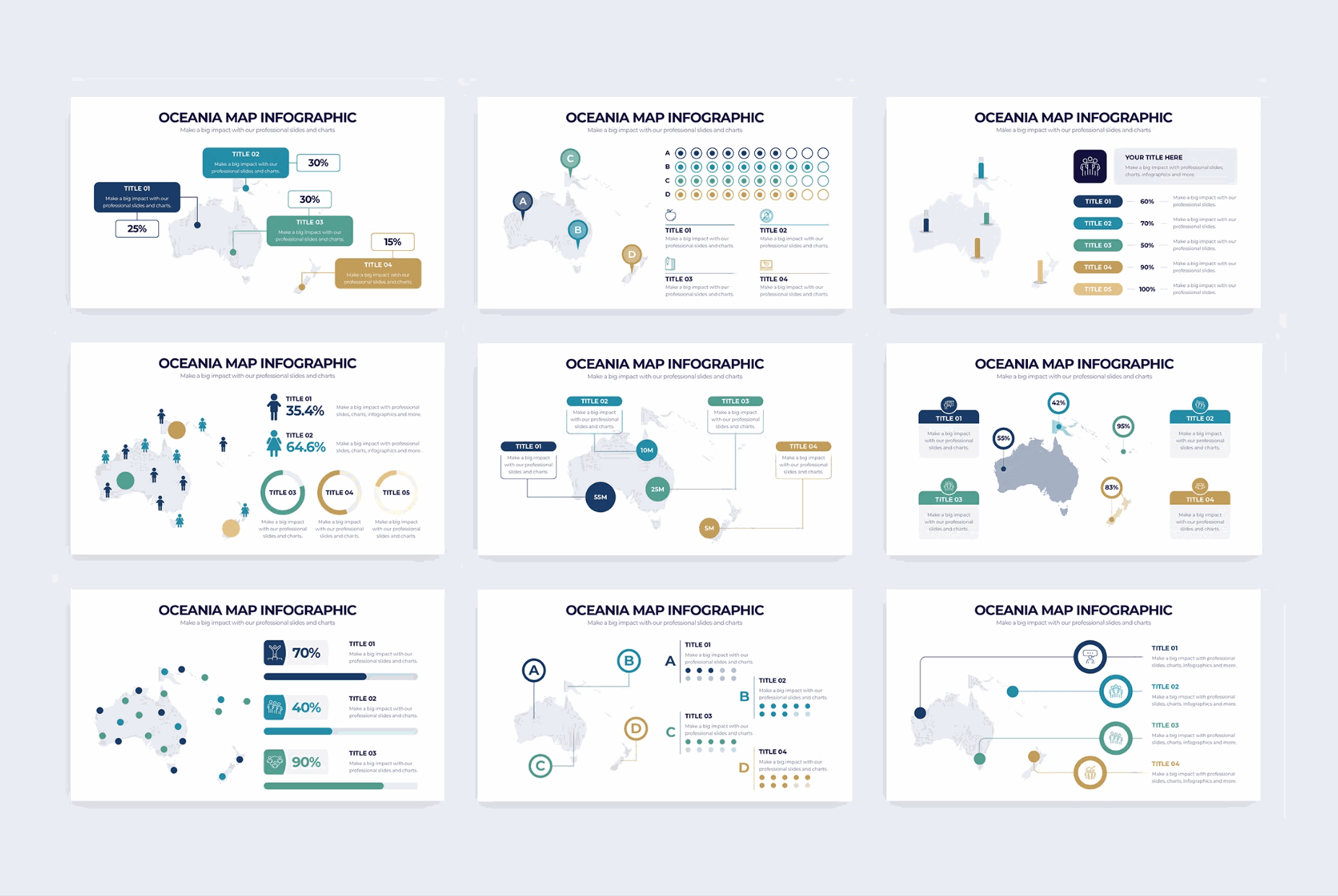 259Education Oceania Map Illustrator Infographics - whaledesign