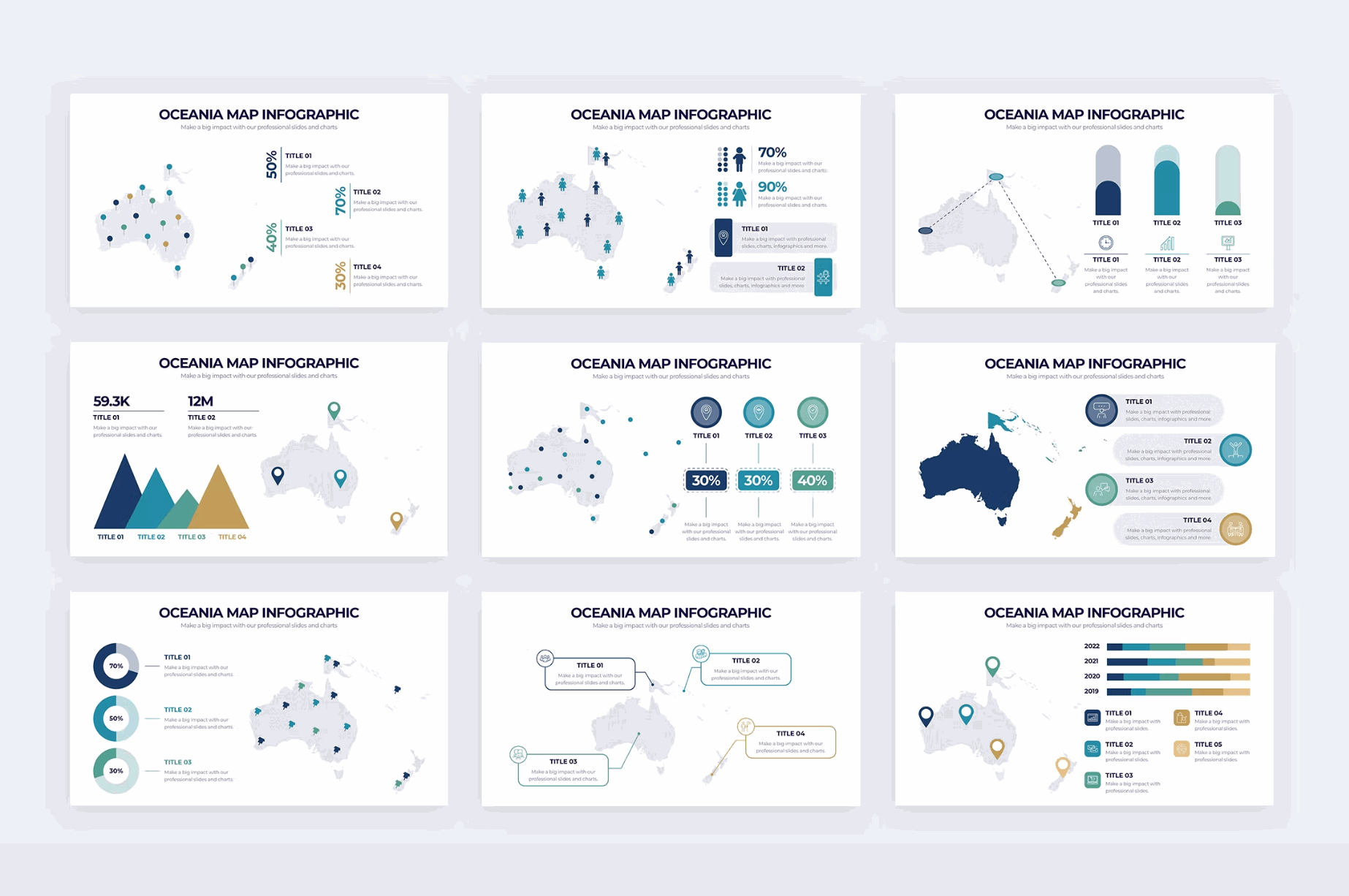 259Education Oceania Map Illustrator Infographics