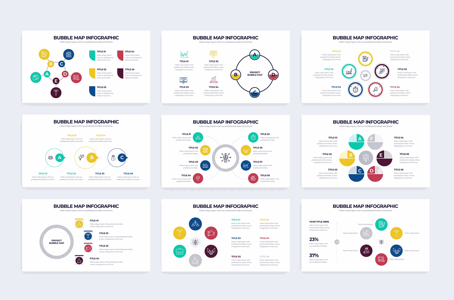 261Business Bubble Map Illustrator Infographics - whaledesign
