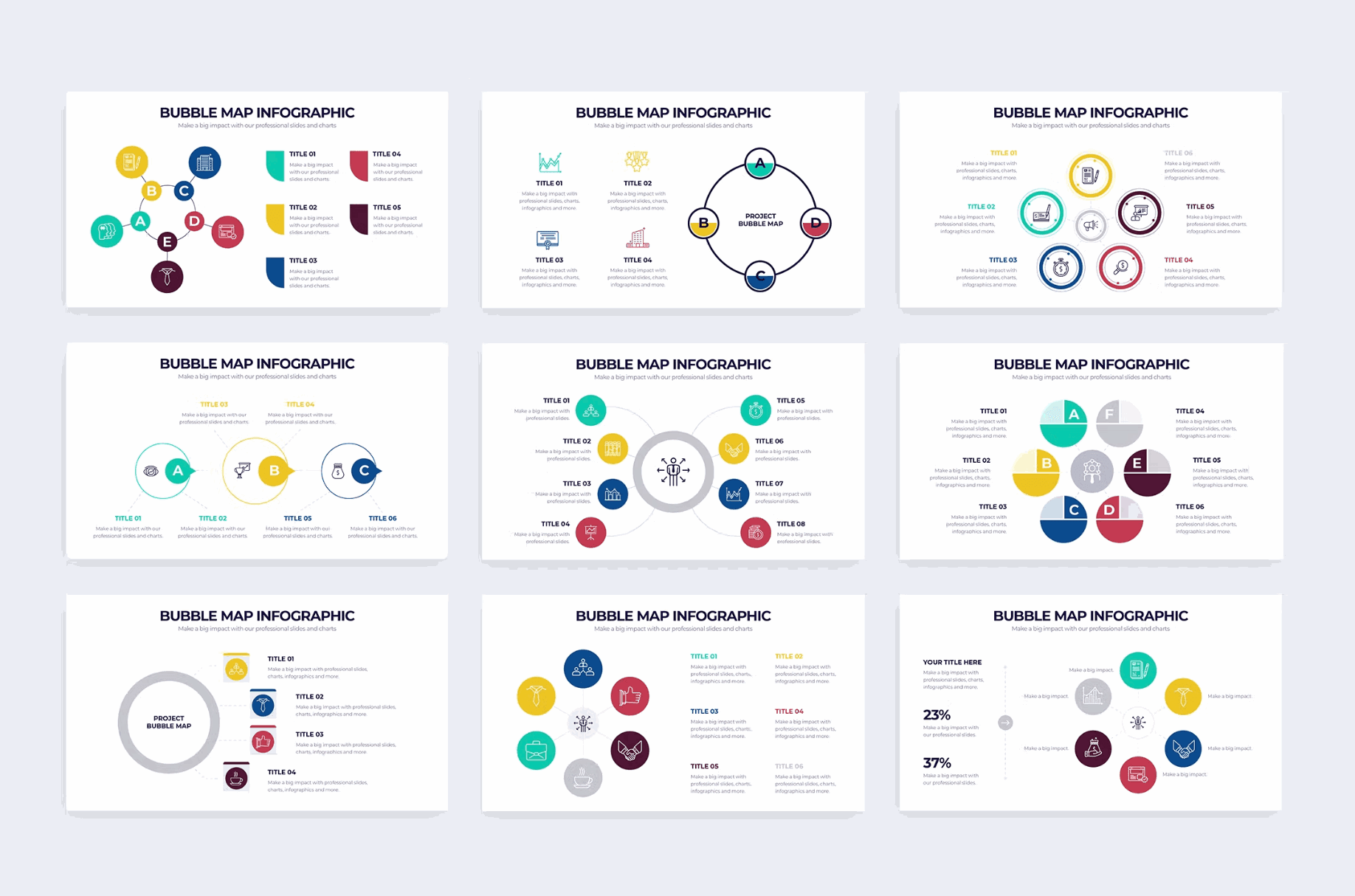 261Business Bubble Map Illustrator Infographics - whaledesign