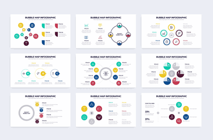 261Business Bubble Map Illustrator Infographics - whaledesign