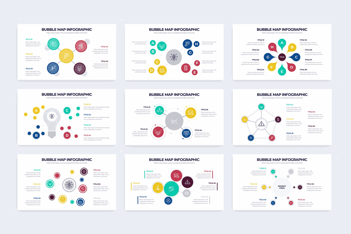 261Business Bubble Map Illustrator Infographics - whaledesign