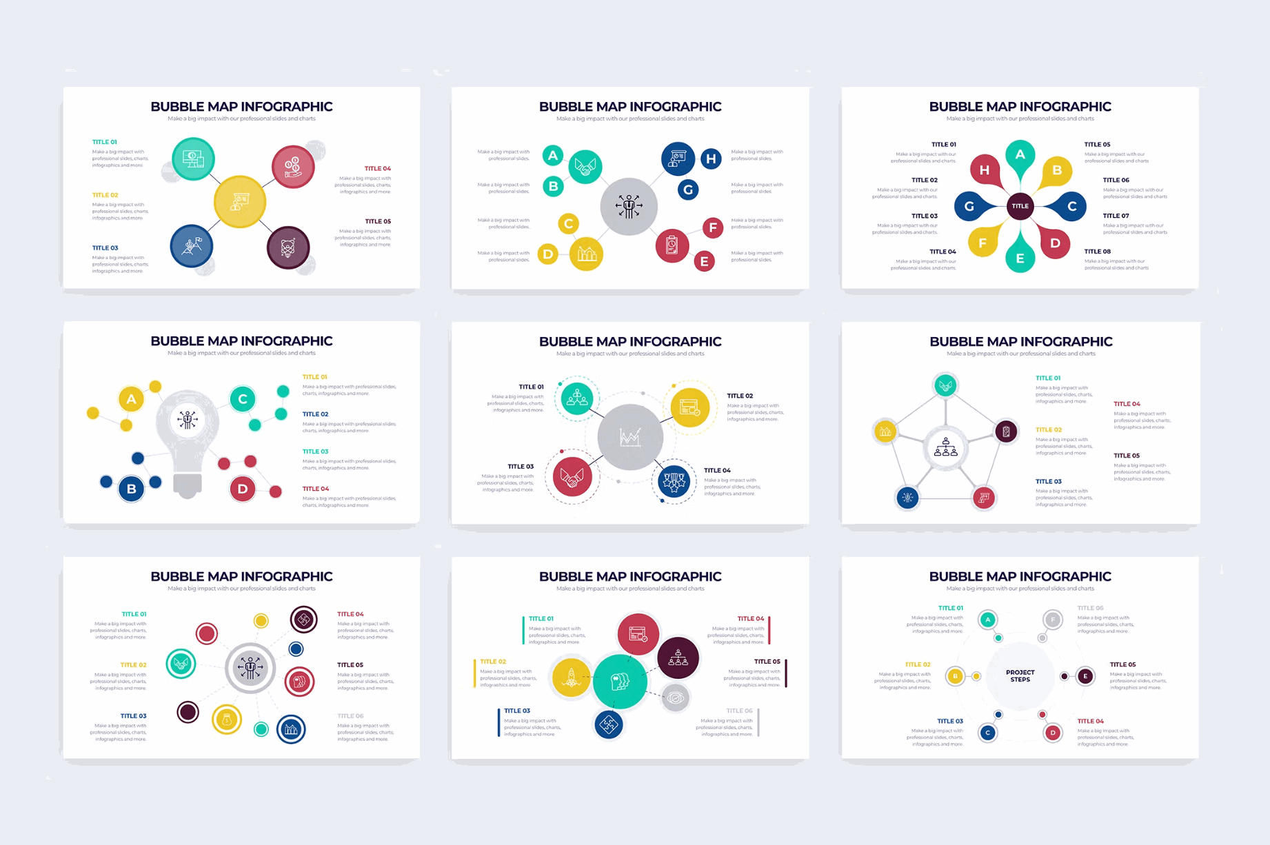 261Business Bubble Map Illustrator Infographics