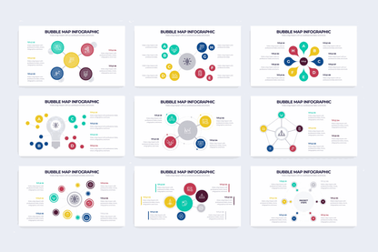 261Business Bubble Map Illustrator Infographics - whaledesign