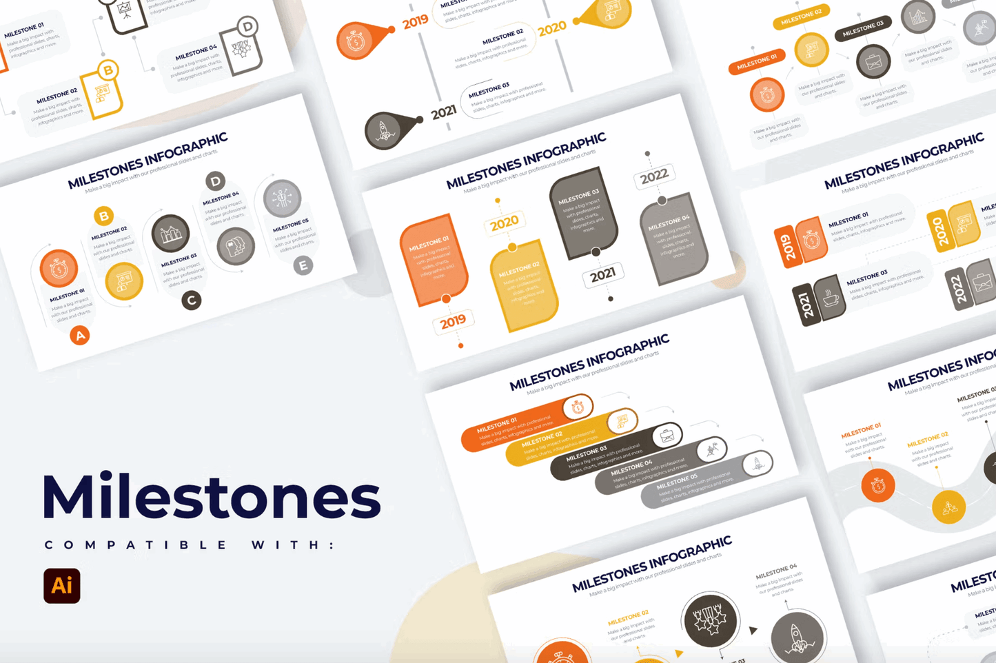 262Business Milestone Illustrator Infographics - whaledesign