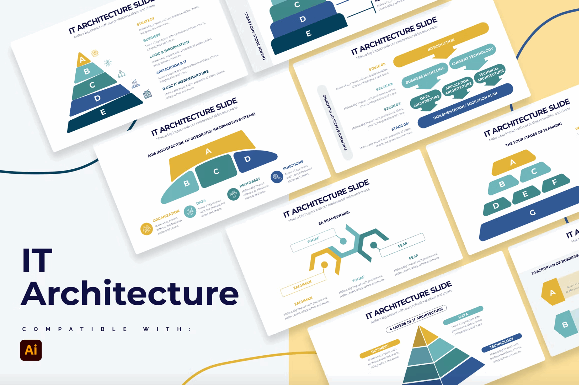 263Business IT Architecture Illustrator Infographics