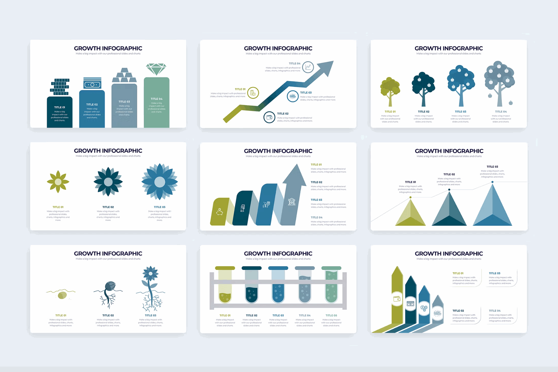 264Business Growth Illustrator Infographics