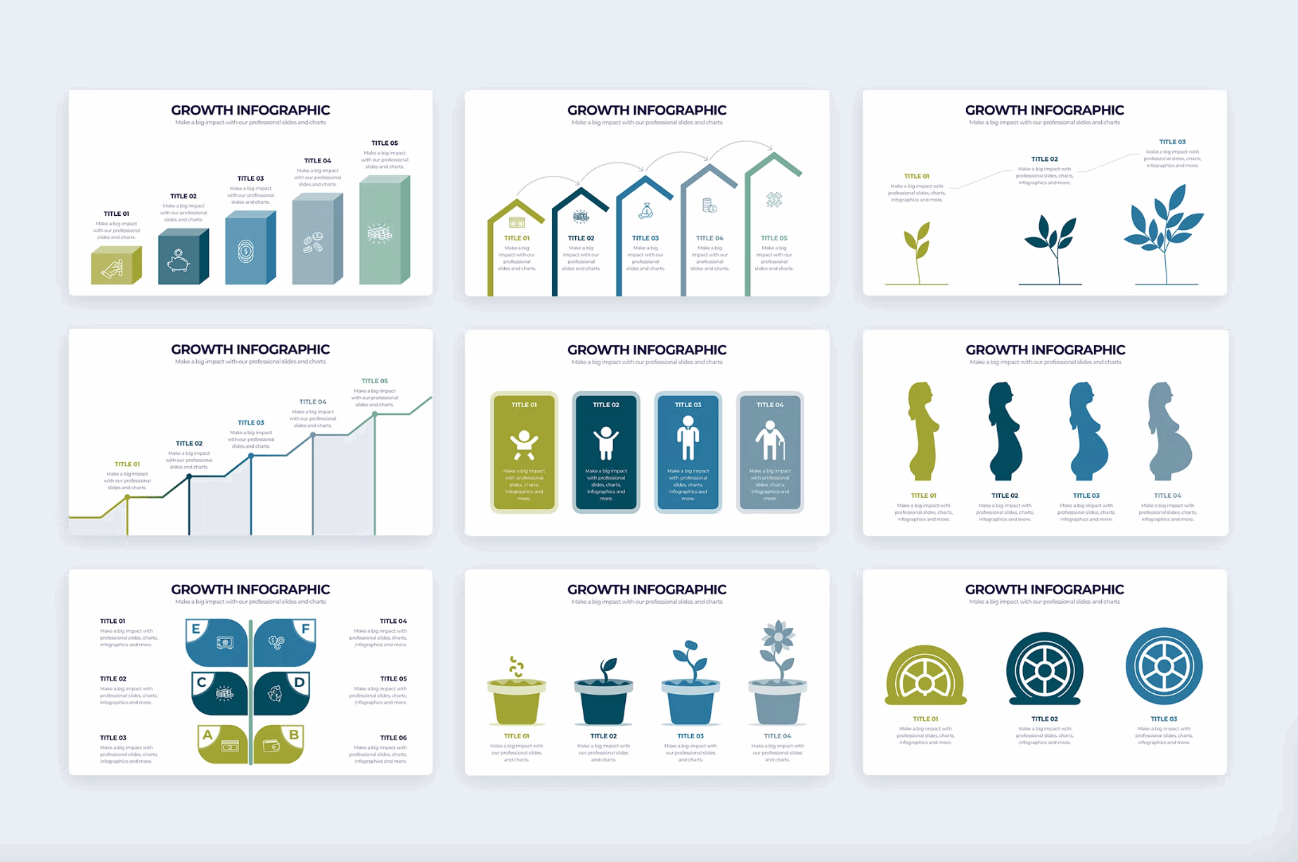 264Business Growth Illustrator Infographics