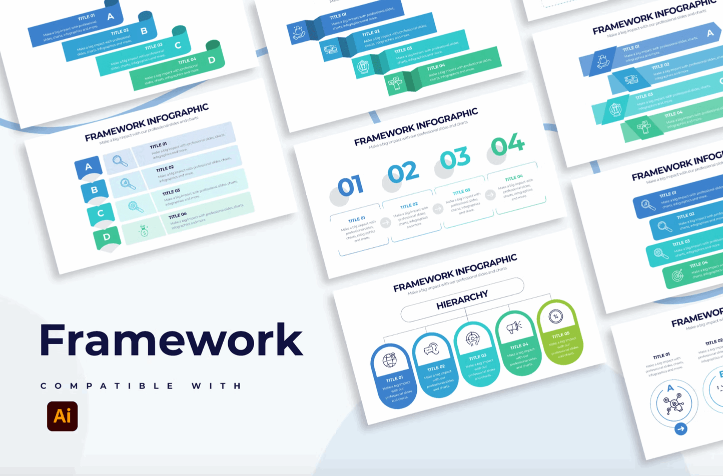 265Business Framework Illustrator Infographics - whaledesign