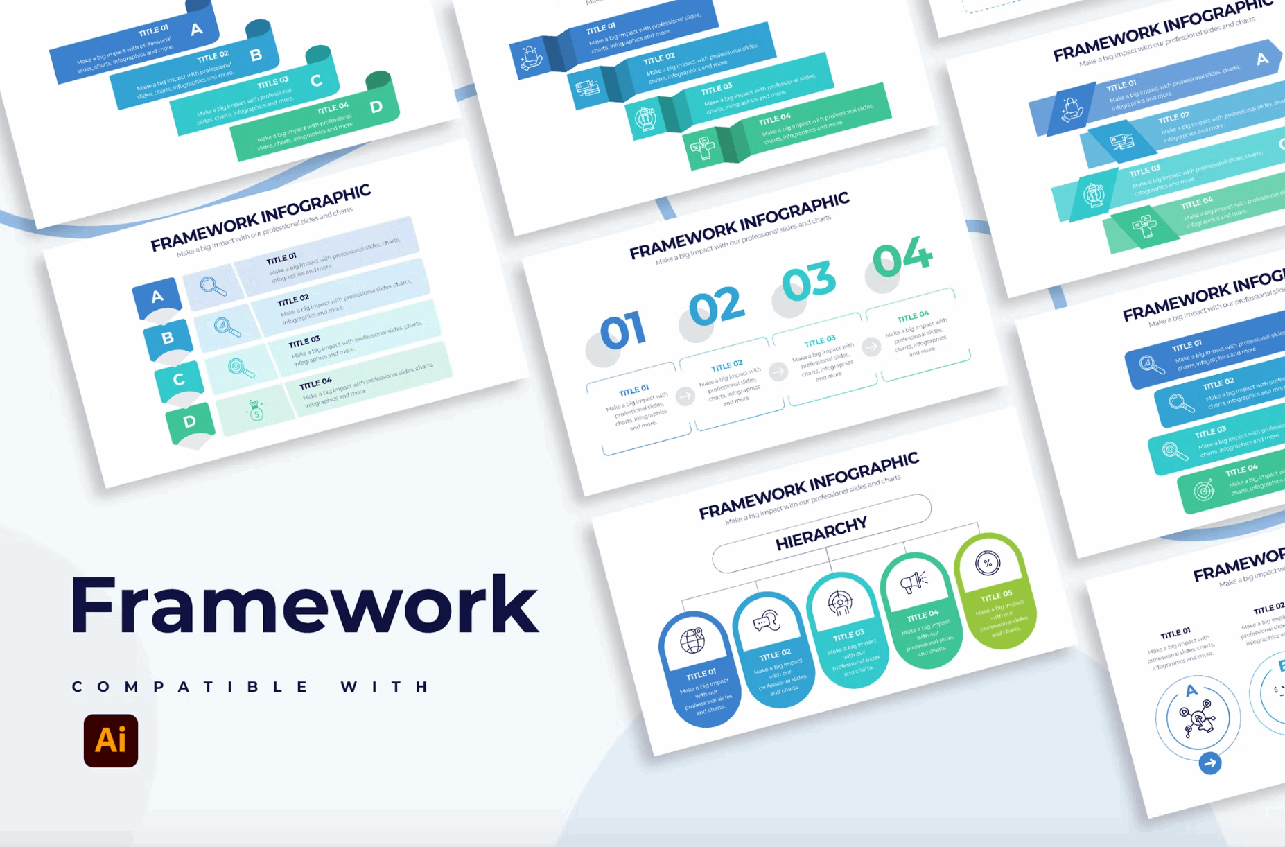 265Business Framework Illustrator Infographics