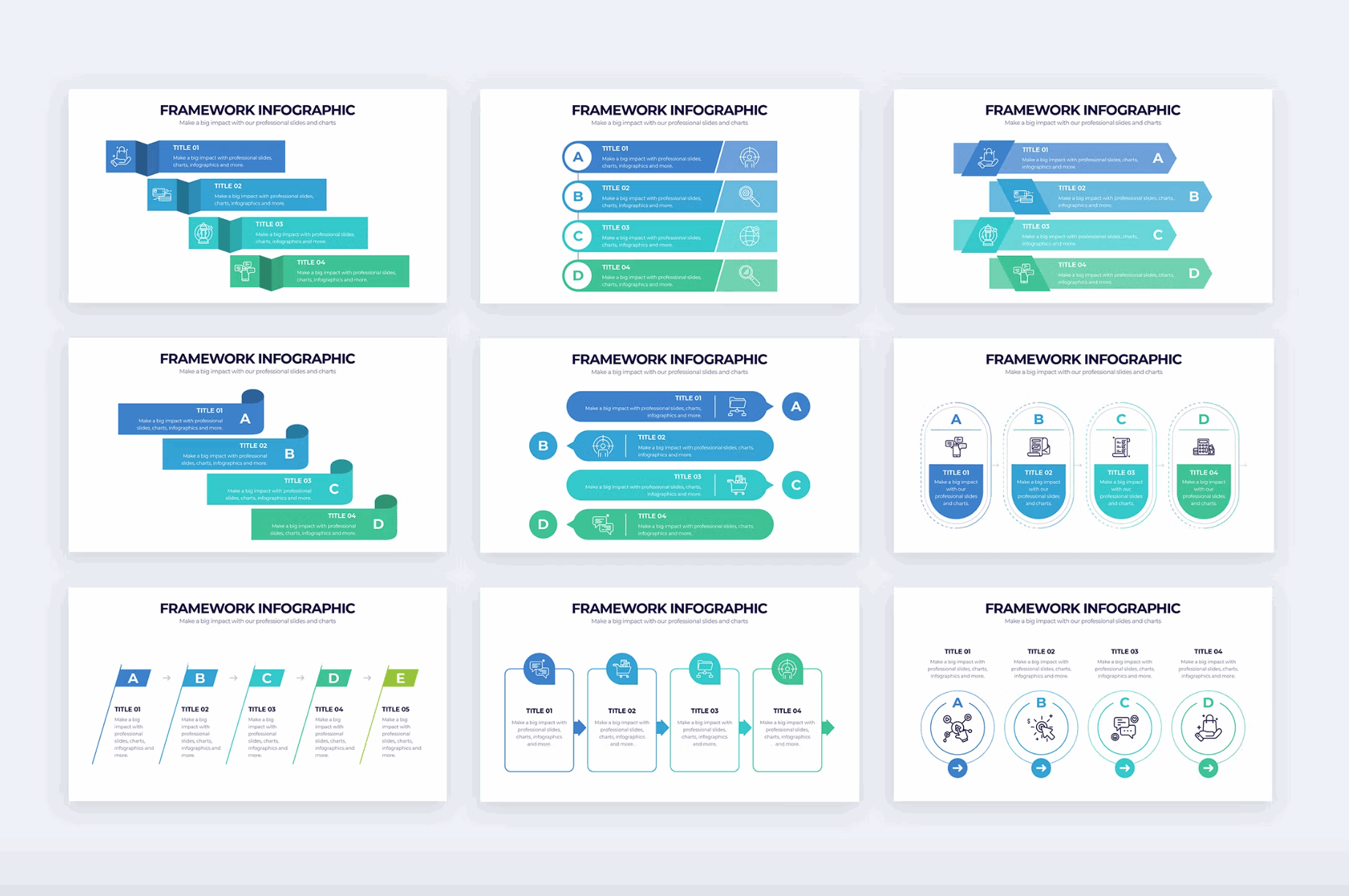 265Business Framework Illustrator Infographics