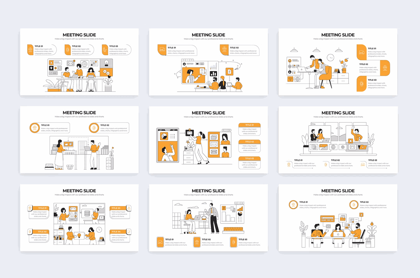 266Business Meeting Slides Illustrator Infographics - whaledesign
