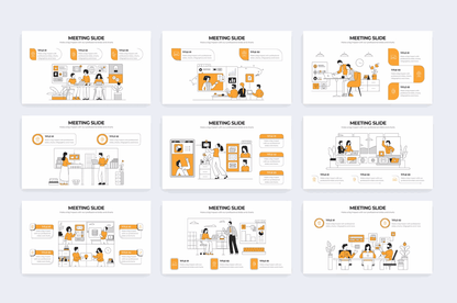 266Business Meeting Slides Illustrator Infographics - whaledesign