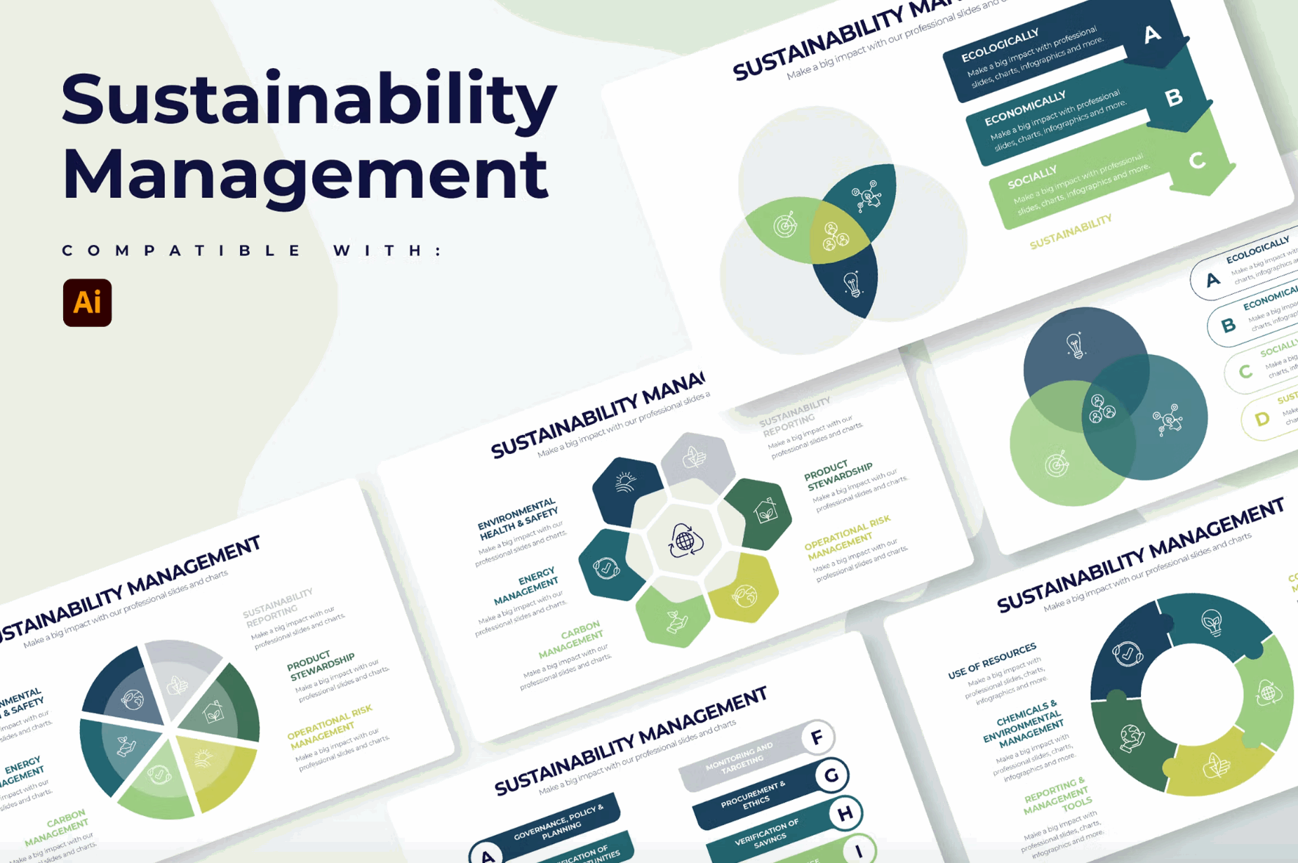 268Sustainability Management Illustrator Infographics