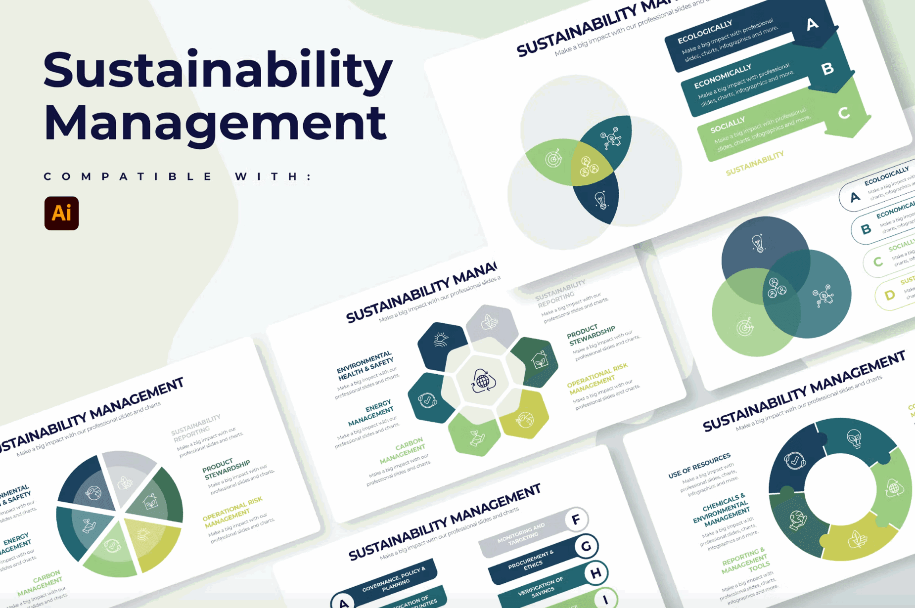 268Sustainability Management Illustrator Infographics - whaledesign