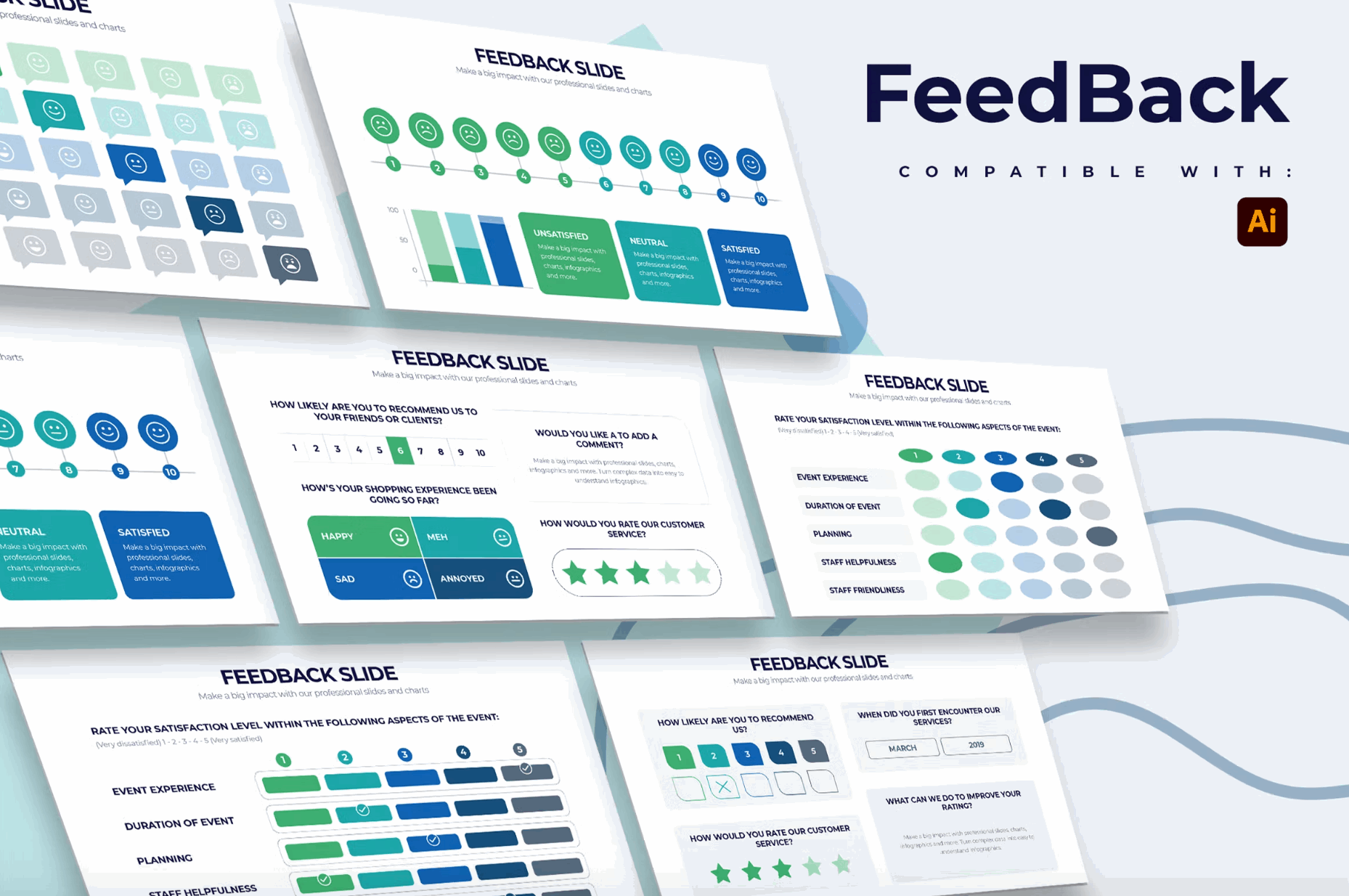 269Business Feedback Slides Illustrator Infographics