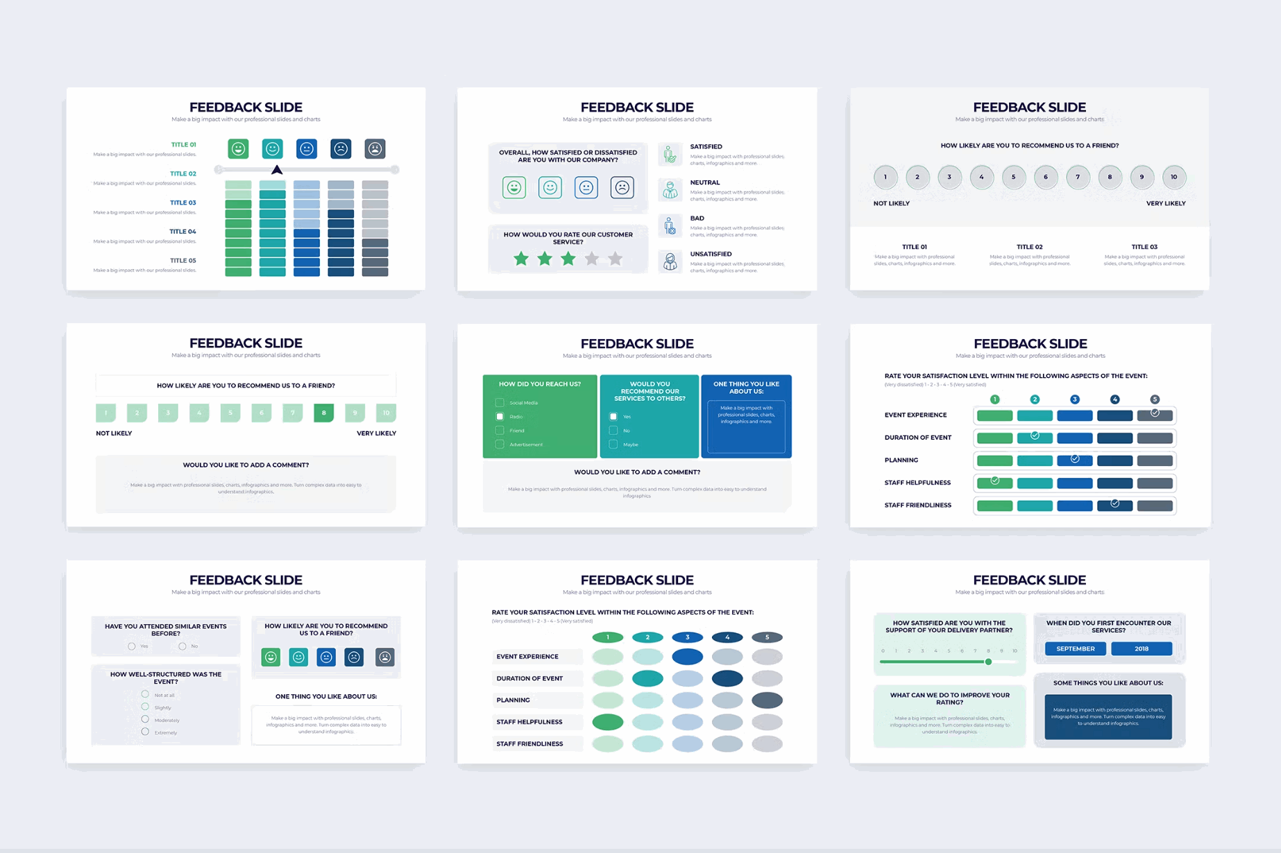 269Business Feedback Slides Illustrator Infographics