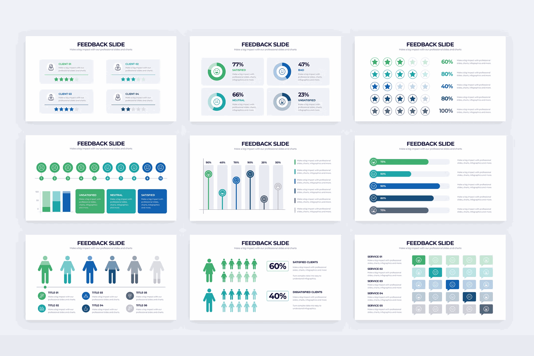 269Business Feedback Slides Illustrator Infographics - whaledesign
