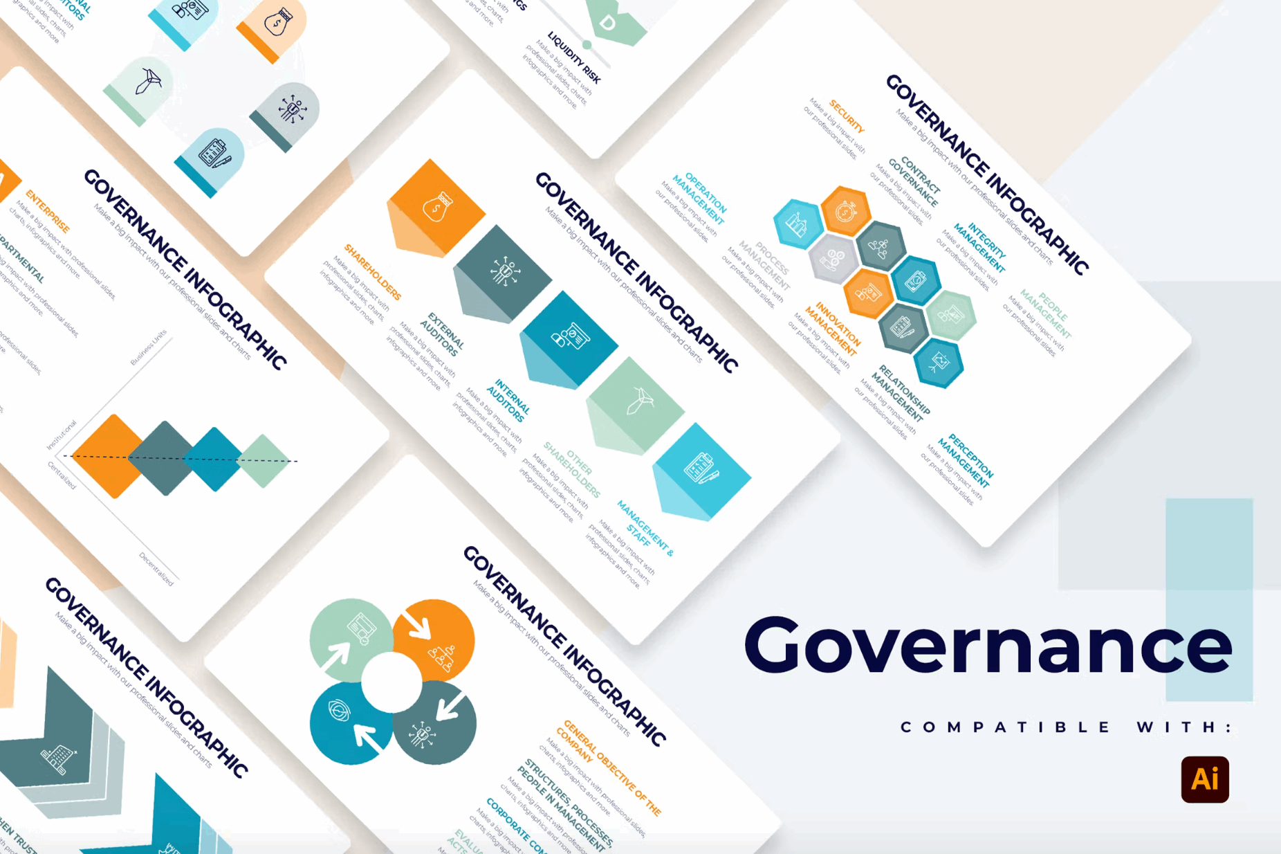 270Business Governance Illustrator Infographics