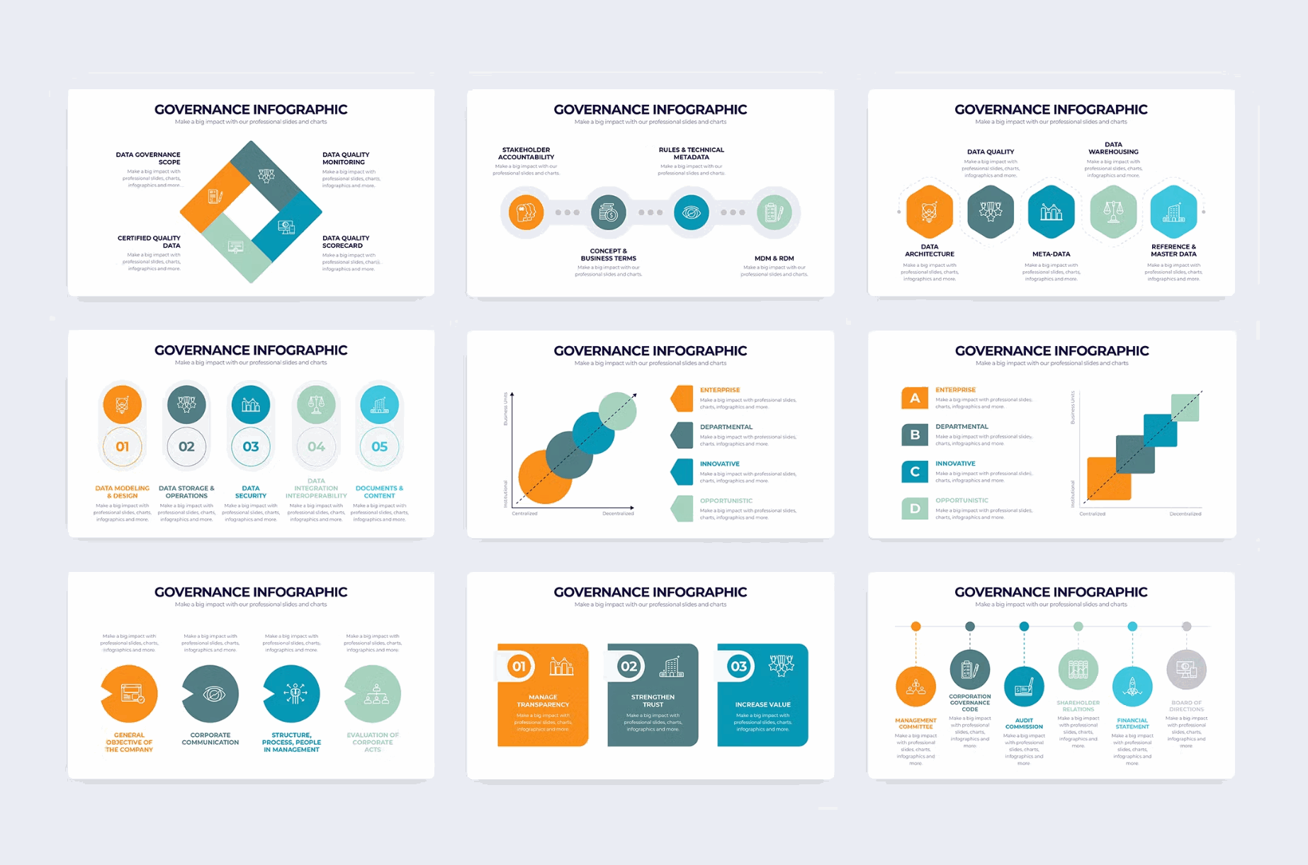 270Business Governance Illustrator Infographics