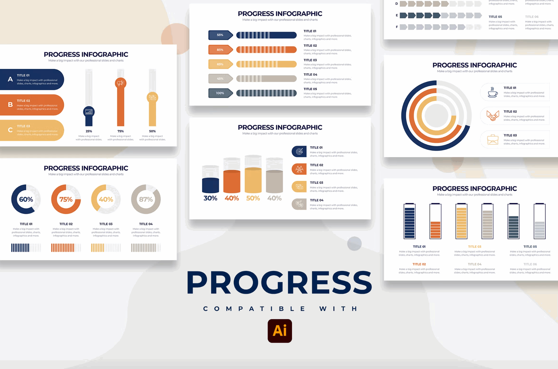 271Business Progress Illustrator Infographics