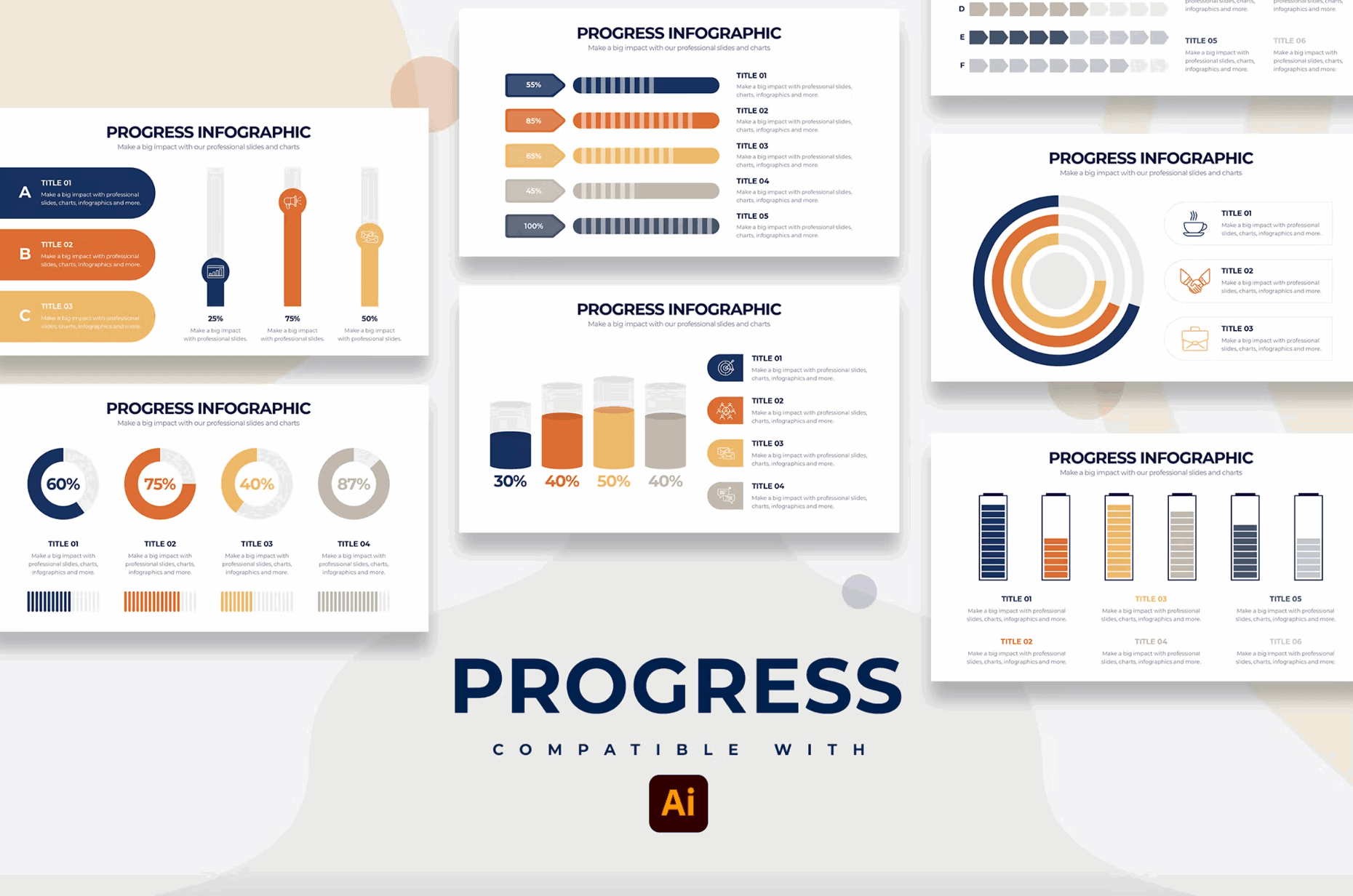 271Business Progress Illustrator Infographics - whaledesign