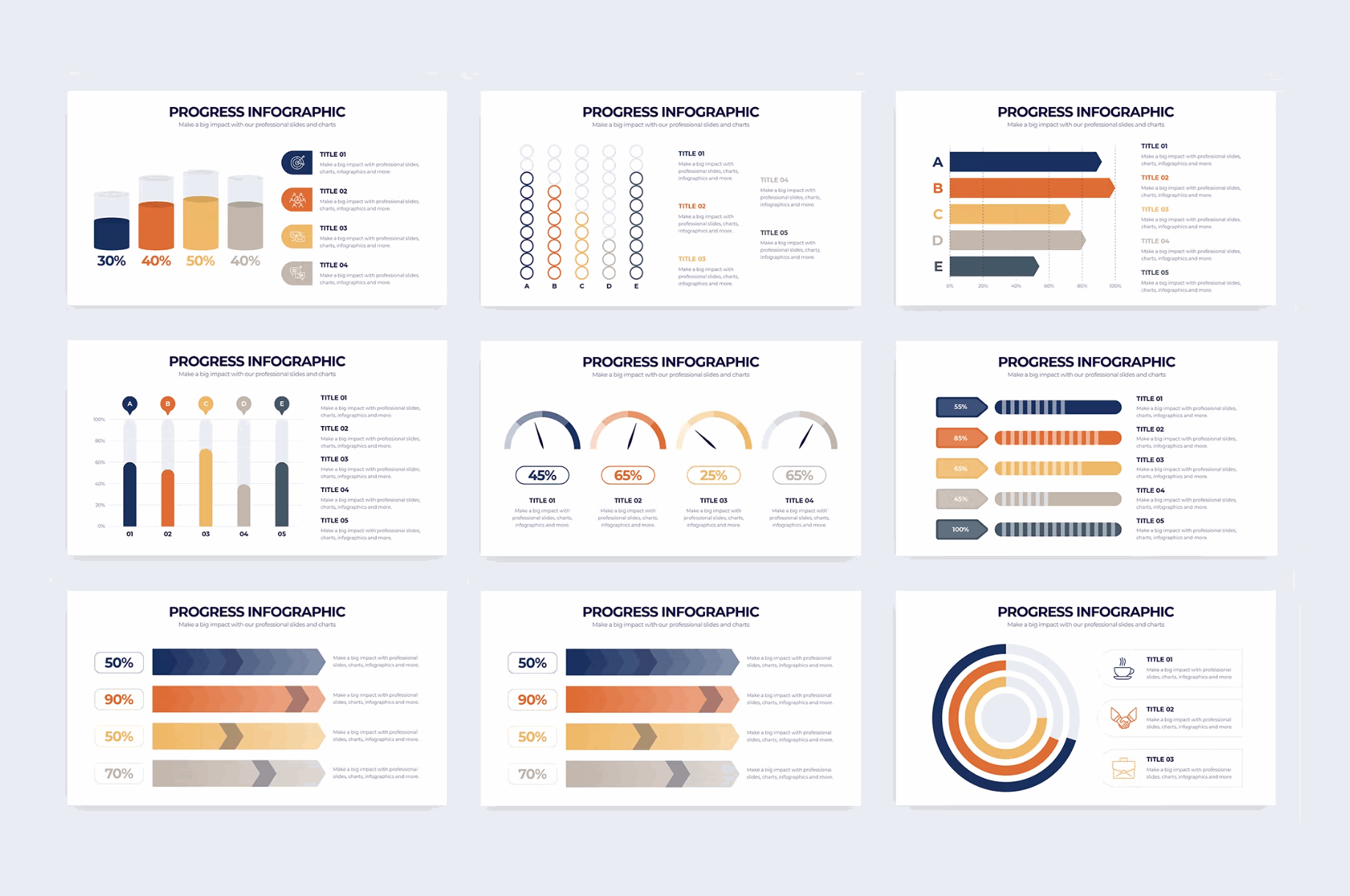 271Business Progress Illustrator Infographics