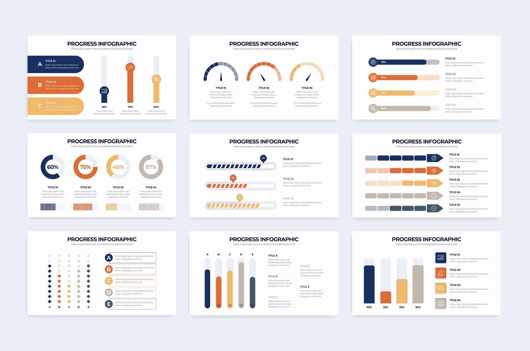 271Business Progress Illustrator Infographics