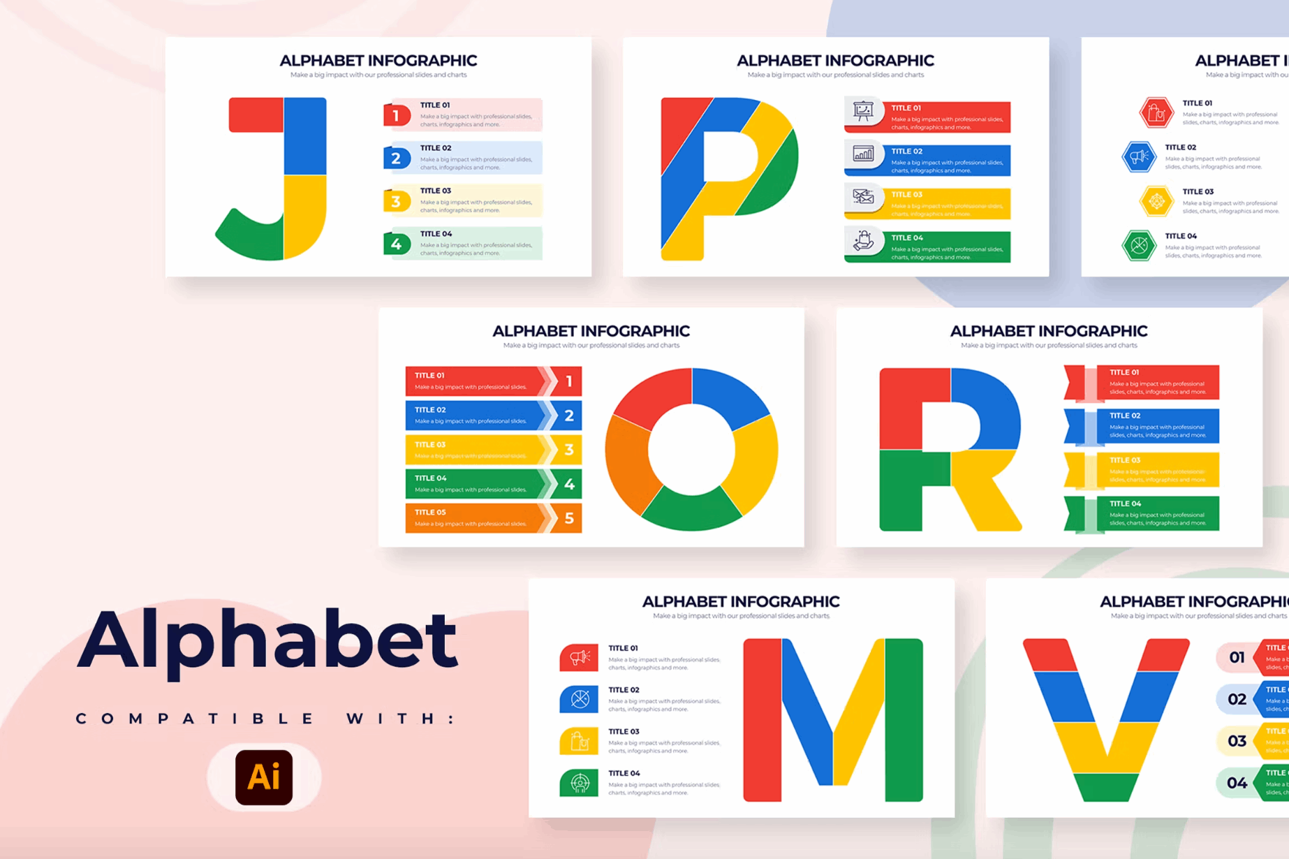 272Business Alphabet Illustrator Infographics