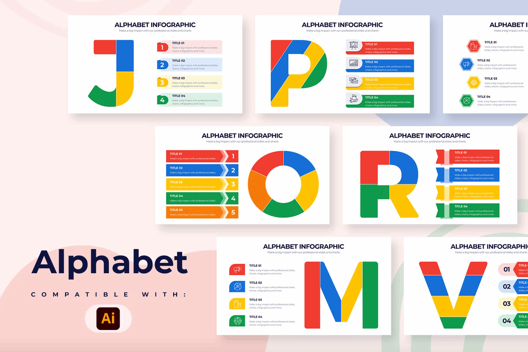 272Business Alphabet Illustrator Infographics - whaledesign