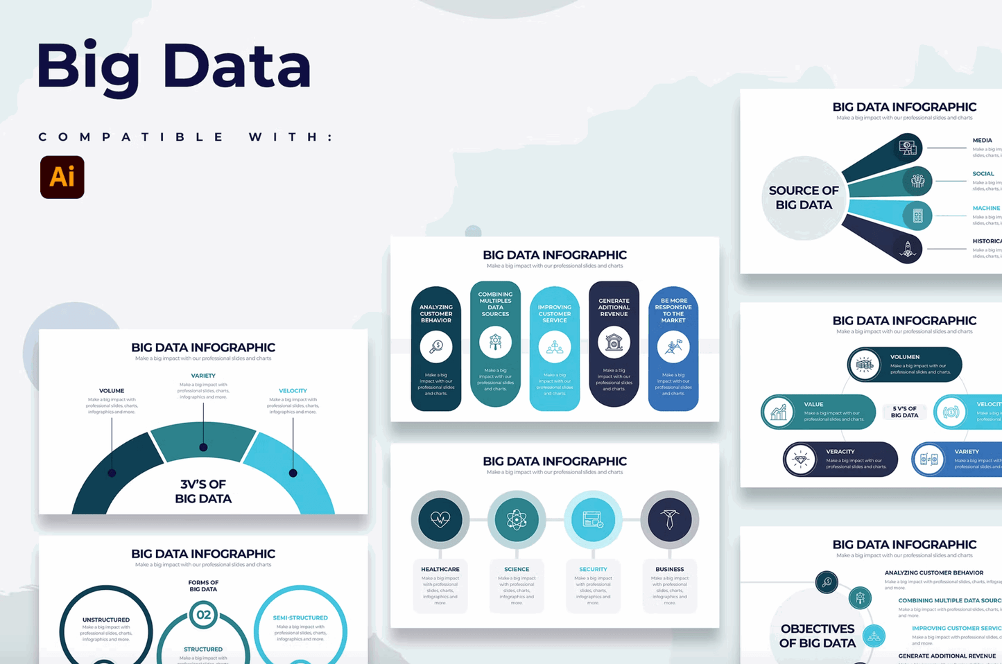 273Business Big Data Illustrator Infographics - whaledesign