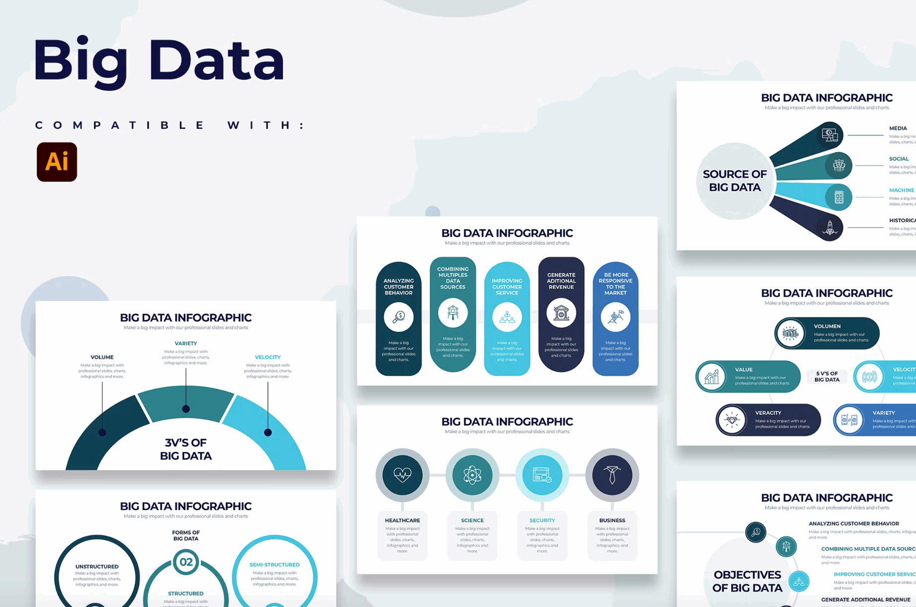 273Business Big Data Illustrator Infographics