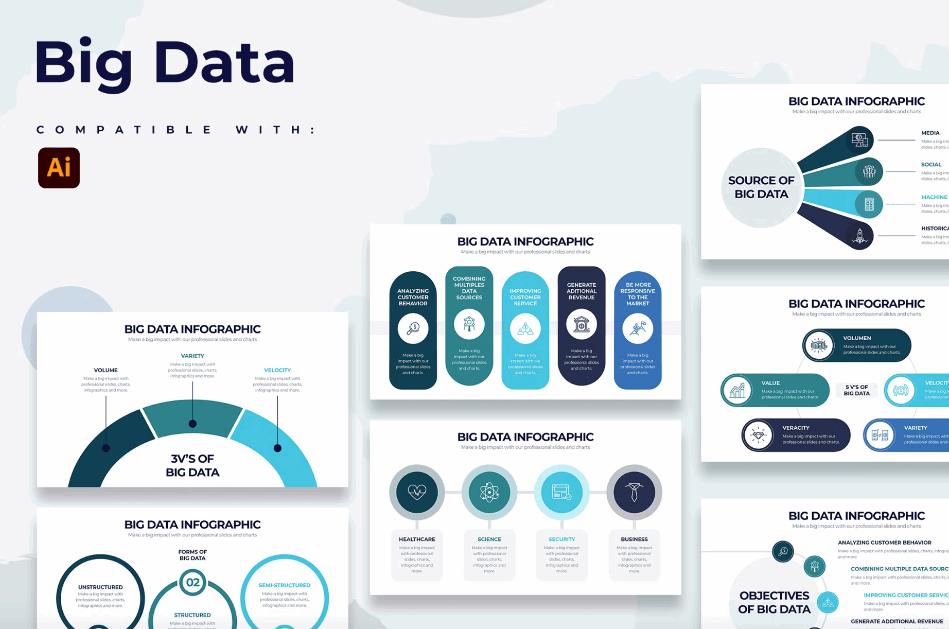 273Business Big Data Illustrator Infographics - whaledesign