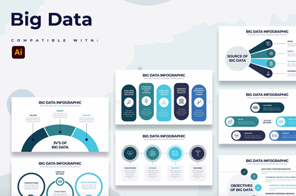 273Business Big Data Illustrator Infographics - whaledesign