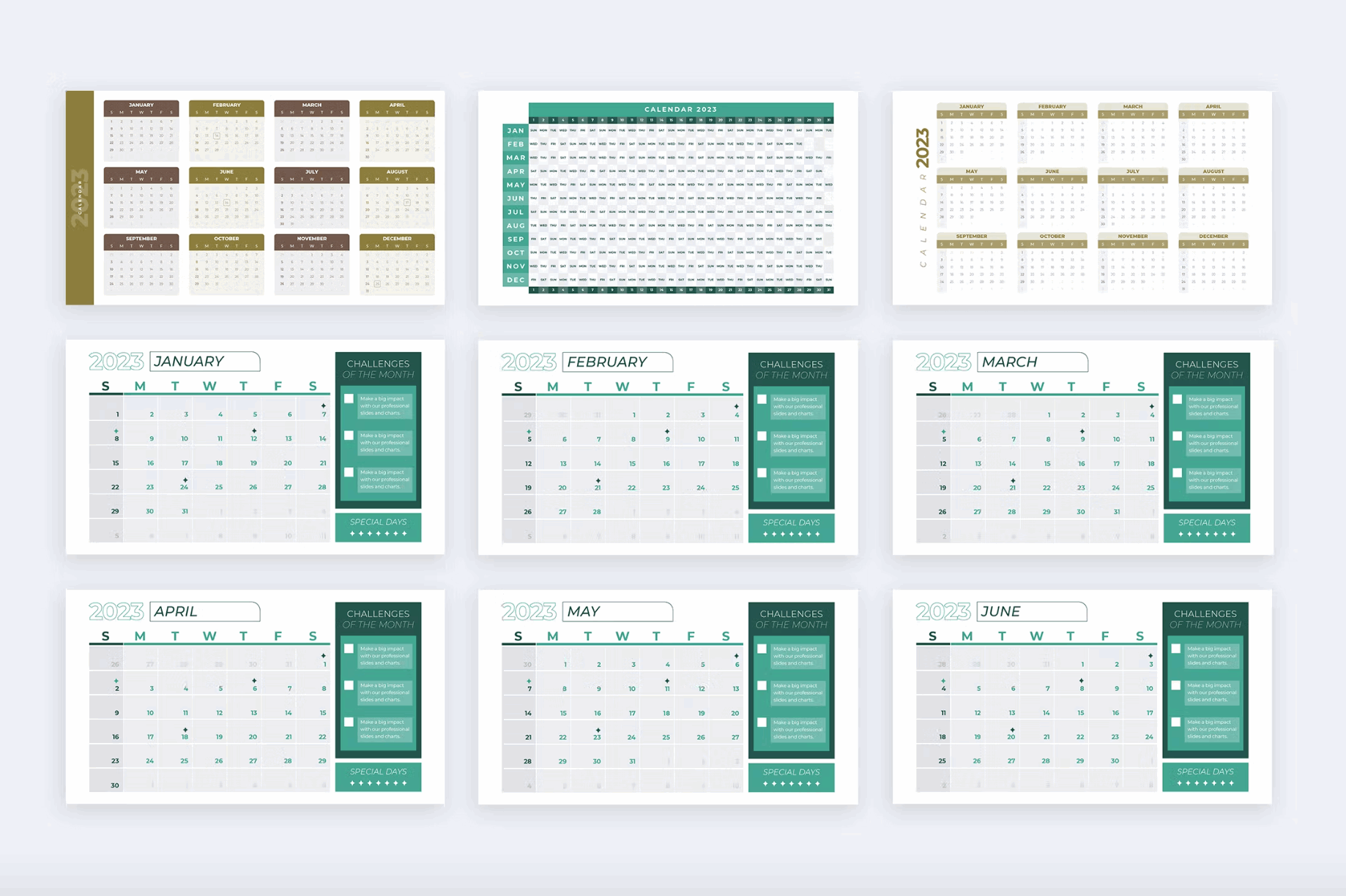 2752023 Calendar Slides Illustrator Infographics