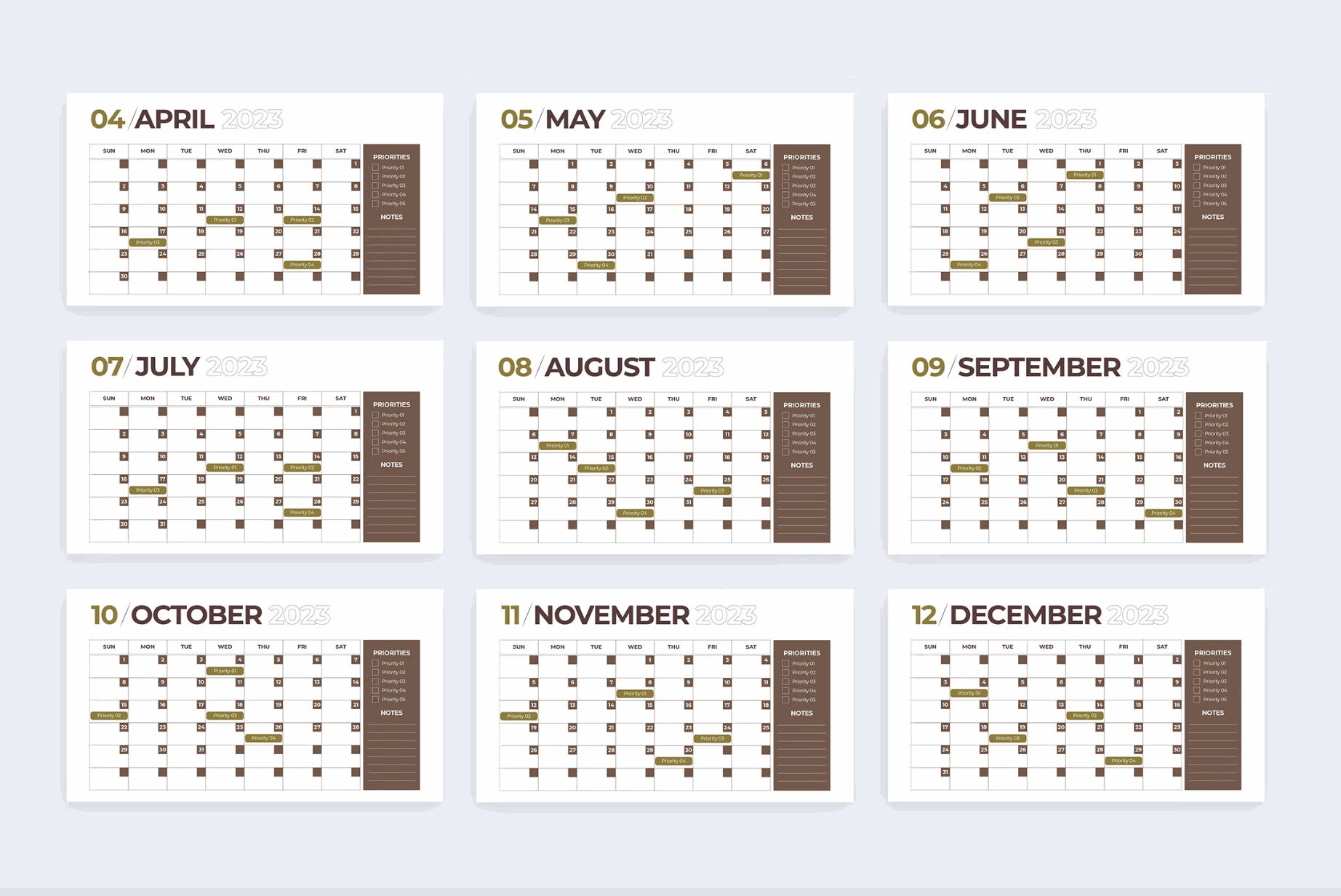 2752023 Calendar Slides Illustrator Infographics