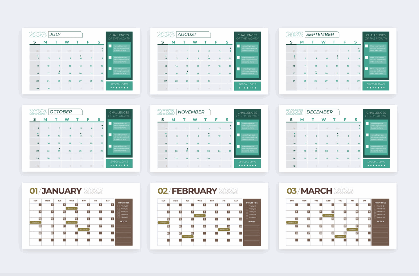 2752023 Calendar Slides Illustrator Infographics - whaledesign