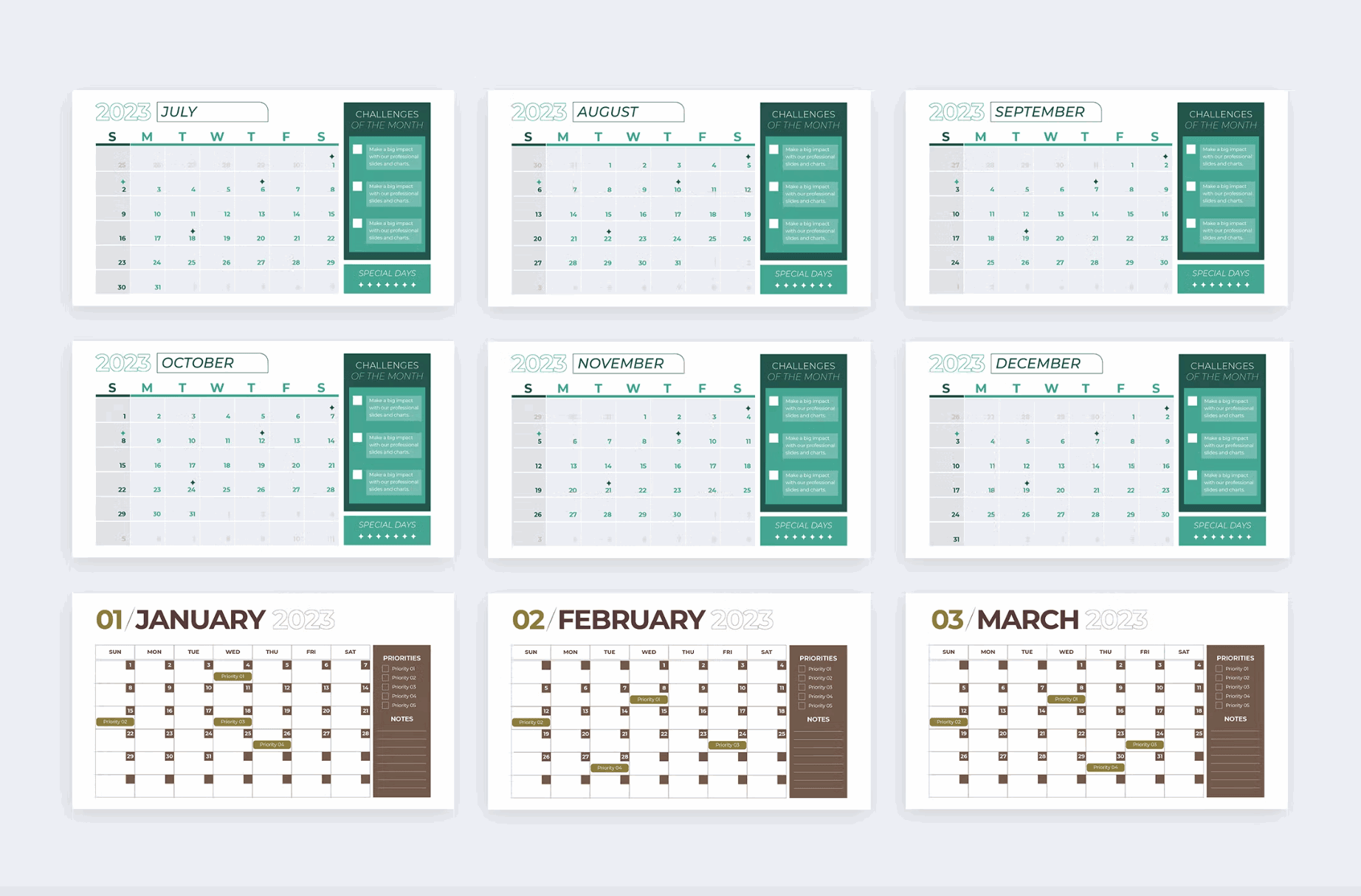 2752023 Calendar Slides Illustrator Infographics - whaledesign