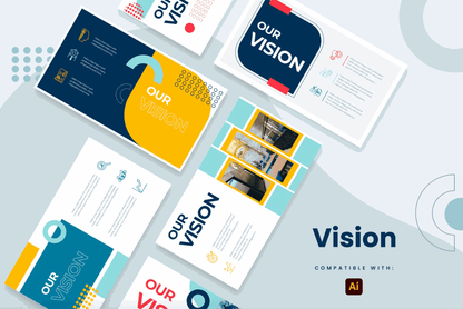 277Business Vision Slides Illustrator Infographics - whaledesign