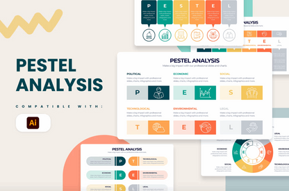 278Business PESTEL Analysis Illustrator Infographics