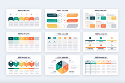 278Business PESTEL Analysis Illustrator Infographics