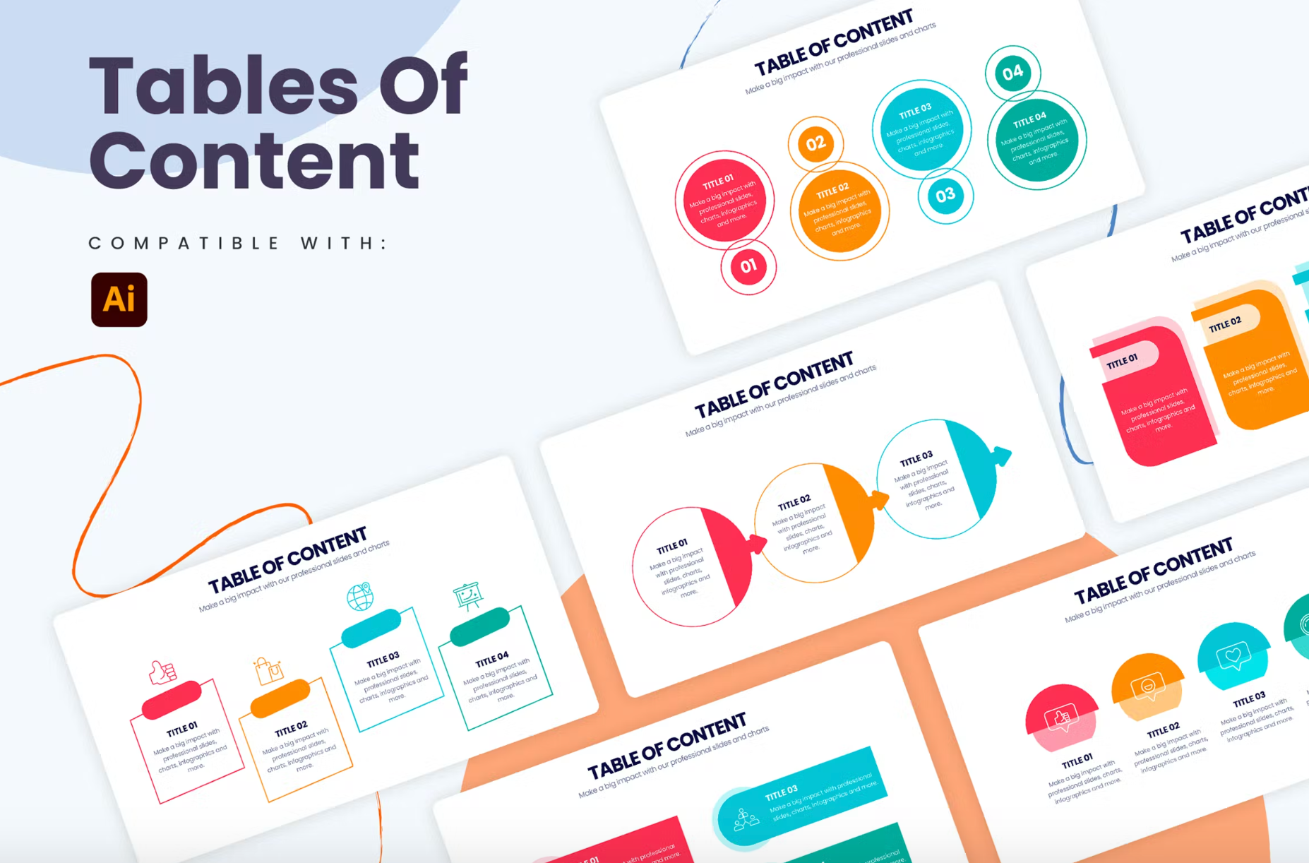 279Business Table of Content Illustrator Infographics - whaledesign